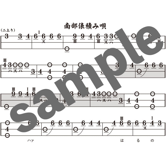 Original Tsugaru Minyo Scores (One song data)