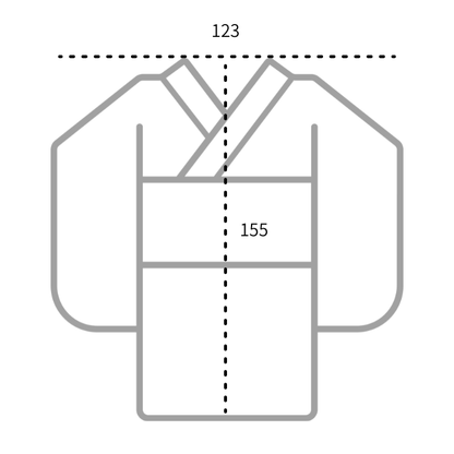 Pre-Owned Kimono decorated with clouds floating in the sky