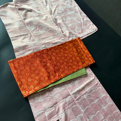 Pre-owned Japanese Reversible Hanhaba Obi