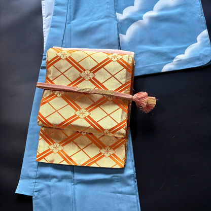 Pre-owned Japanese Polyester Fukuro Obi