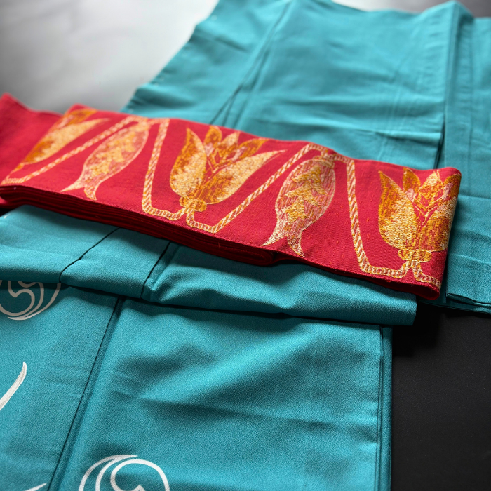 Pre-owned Japanese Hanhaba Obi